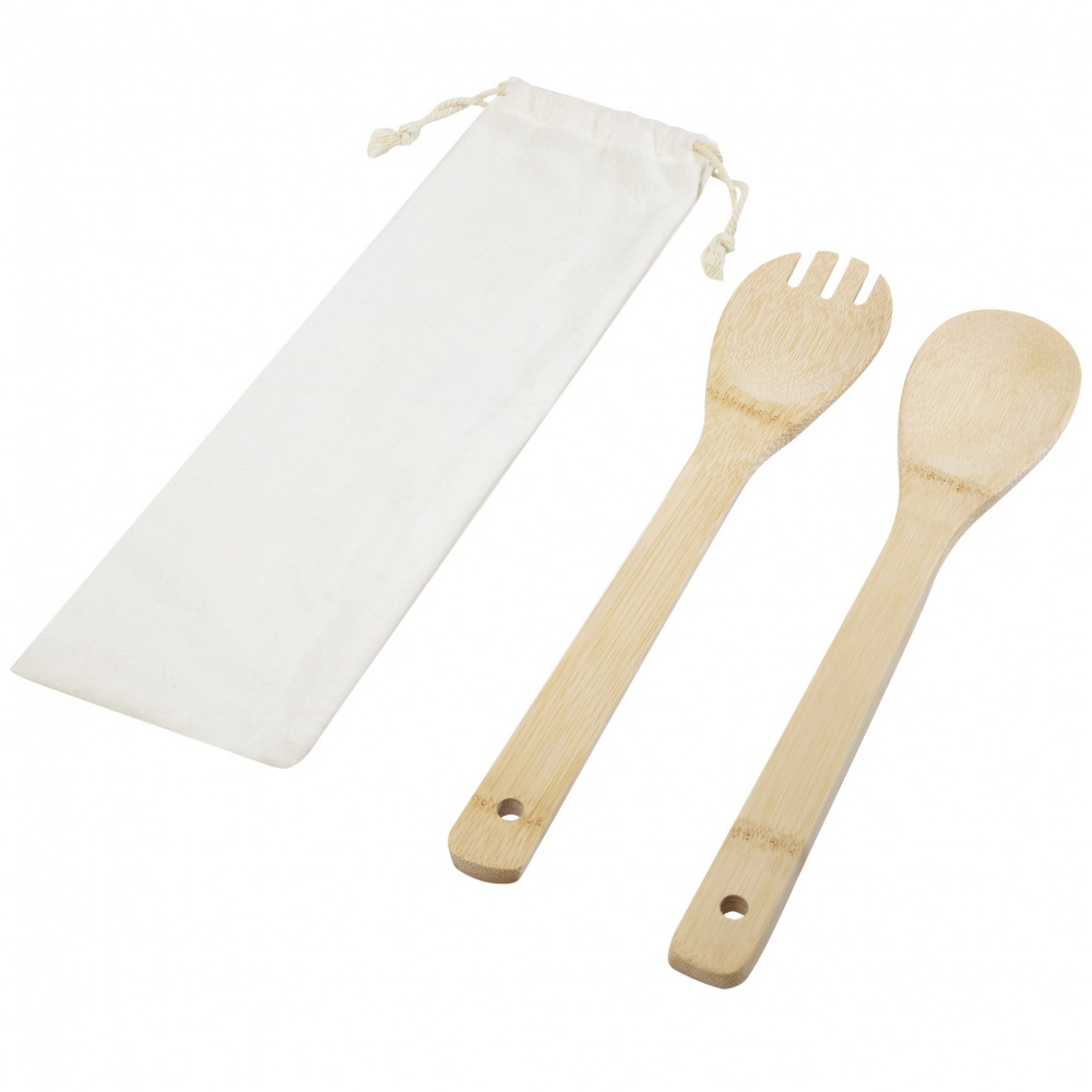 Logotrade corporate gift picture of: Endiv bamboo salad spoon and fork