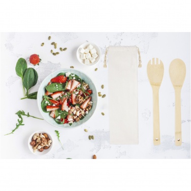 Logo trade promotional giveaway photo of: Endiv bamboo salad spoon and fork