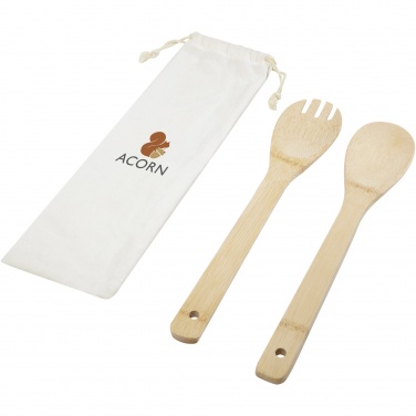 Logotrade promotional product image of: Endiv bamboo salad spoon and fork