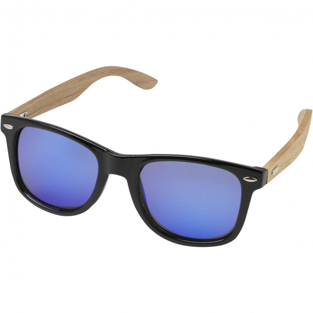 Logo trade advertising products picture of: Hiru rPET/wood mirrored polarized sunglasses in gift box