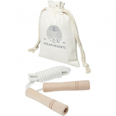 Logo trade promotional product photo of: Denise wooden skipping rope in cotton pouch