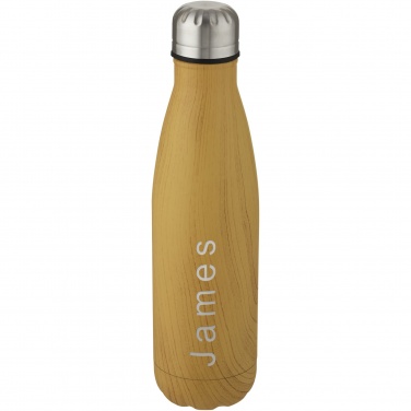 Logotrade promotional items photo of: Cove 500 ml vacuum insulated stainless steel bottle with wood print