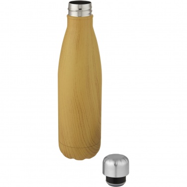 Logo trade promotional giveaways picture of: Cove 500 ml vacuum insulated stainless steel bottle with wood print