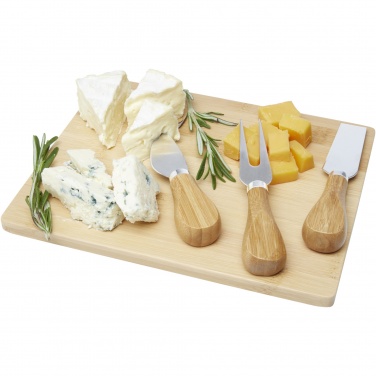 Logo trade promotional item photo of: Ement bamboo cheese board and tools