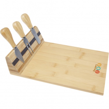 Logotrade advertising product picture of: Mancheg bamboo magnetic cheese board and tools