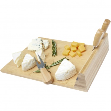 Logotrade promotional product picture of: Mancheg bamboo magnetic cheese board and tools