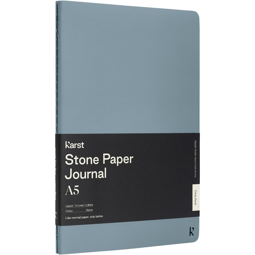 Logo trade promotional gift photo of: Karst® A5 stone paper journal twin pack