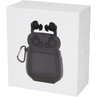Logo trade promotional merchandise image of: Remix auto pair True Wireless earbuds and speaker