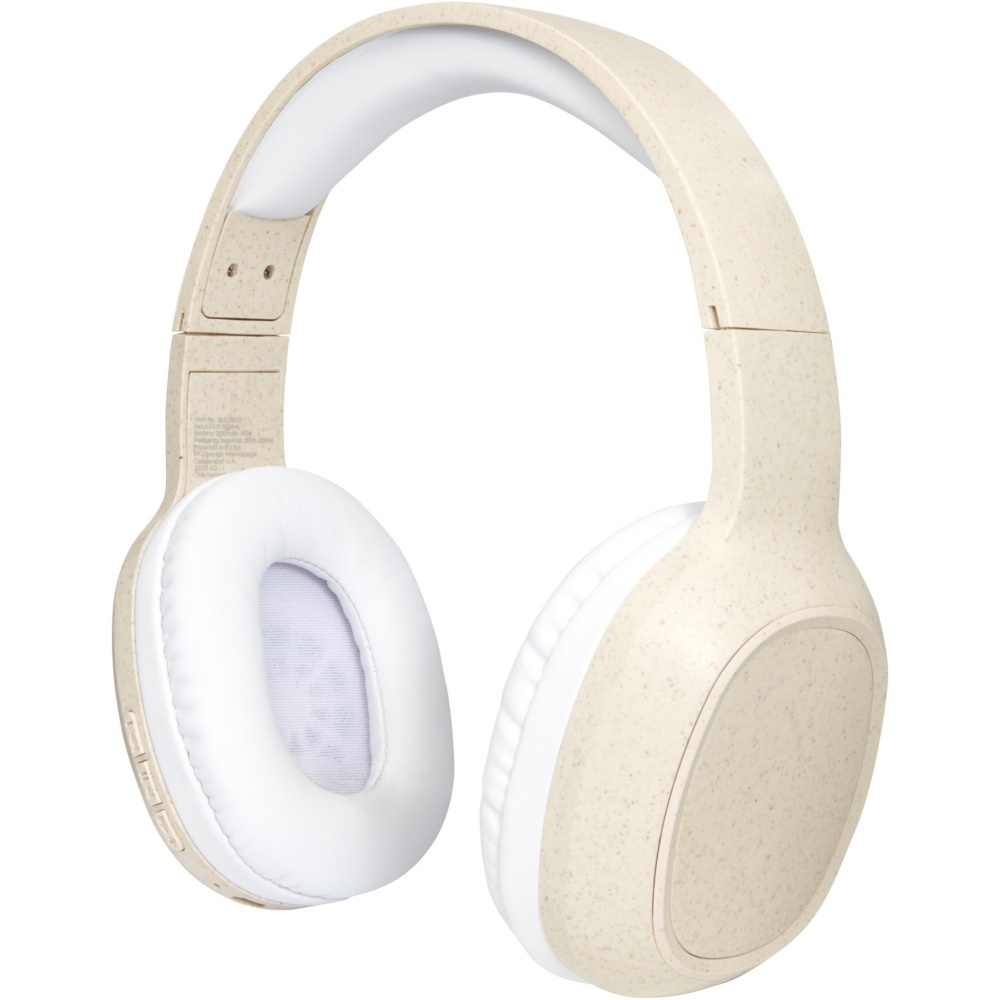Logotrade corporate gift picture of: Riff wheat straw Bluetooth® headphones with microphone