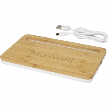 Logo trade corporate gift photo of: Medake 10W bamboo wireless charger