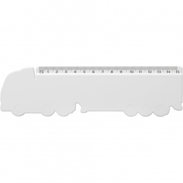 Logo trade promotional product photo of: Tait 15 cm lorry-shaped recycled plastic ruler