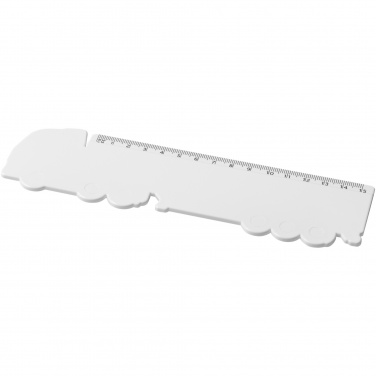 Logo trade promotional gifts image of: Tait 15 cm lorry-shaped recycled plastic ruler