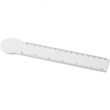 Logo trade promotional merchandise photo of: Tait 15 cm circle-shaped recycled plastic ruler 
