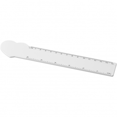 Logotrade promotional product picture of: Tait 15 cm heart-shaped recycled plastic ruler