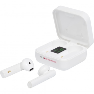 Logo trade promotional giveaways image of: Tayo solar charging TWS earbuds 