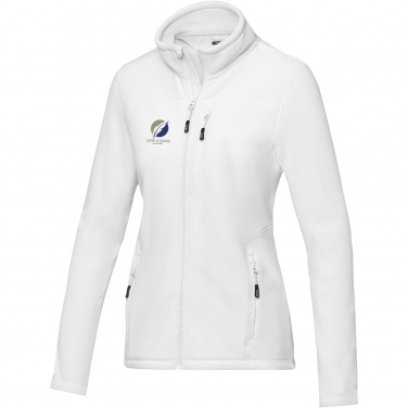 Logo trade promotional gifts image of: Amber women's GRS recycled full zip fleece jacket