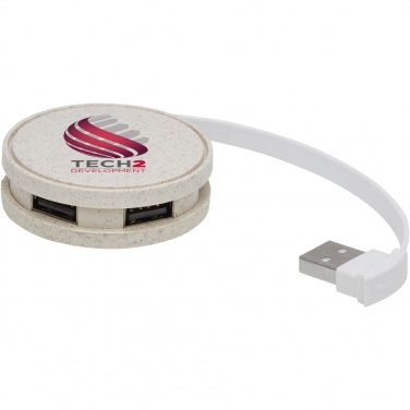 Logotrade advertising product image of: Kenzu wheat straw USB hub