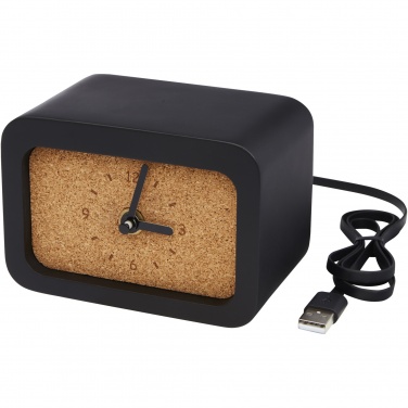 Logo trade promotional product photo of: Momento wireless limestone charging desk clock