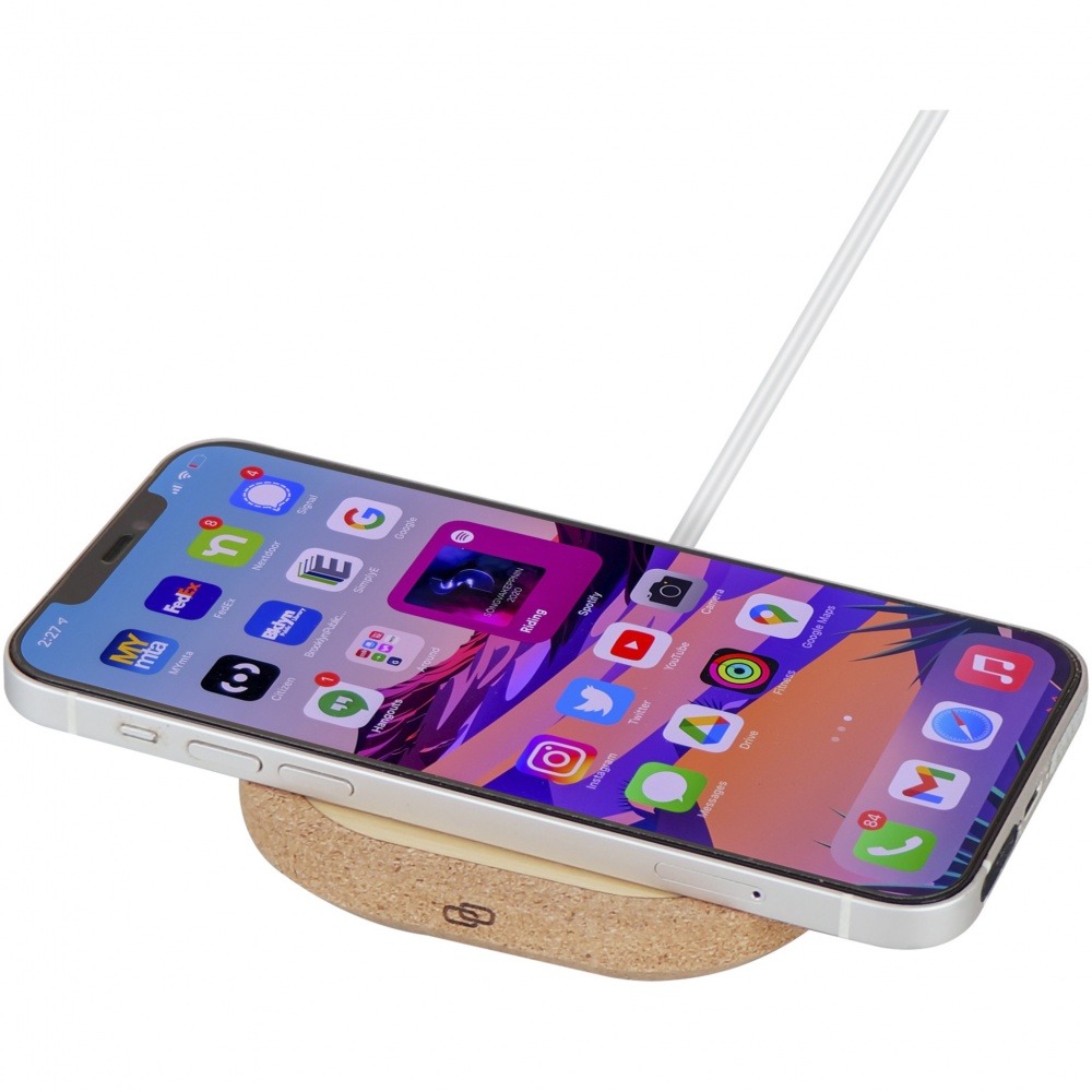 Logotrade advertising product image of: Cerris 15W cork wireless charging pad