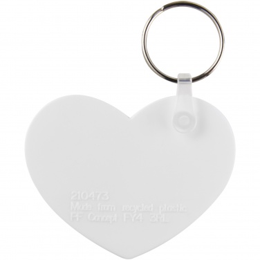Logo trade corporate gifts picture of: Tait heart-shaped recycled keychain