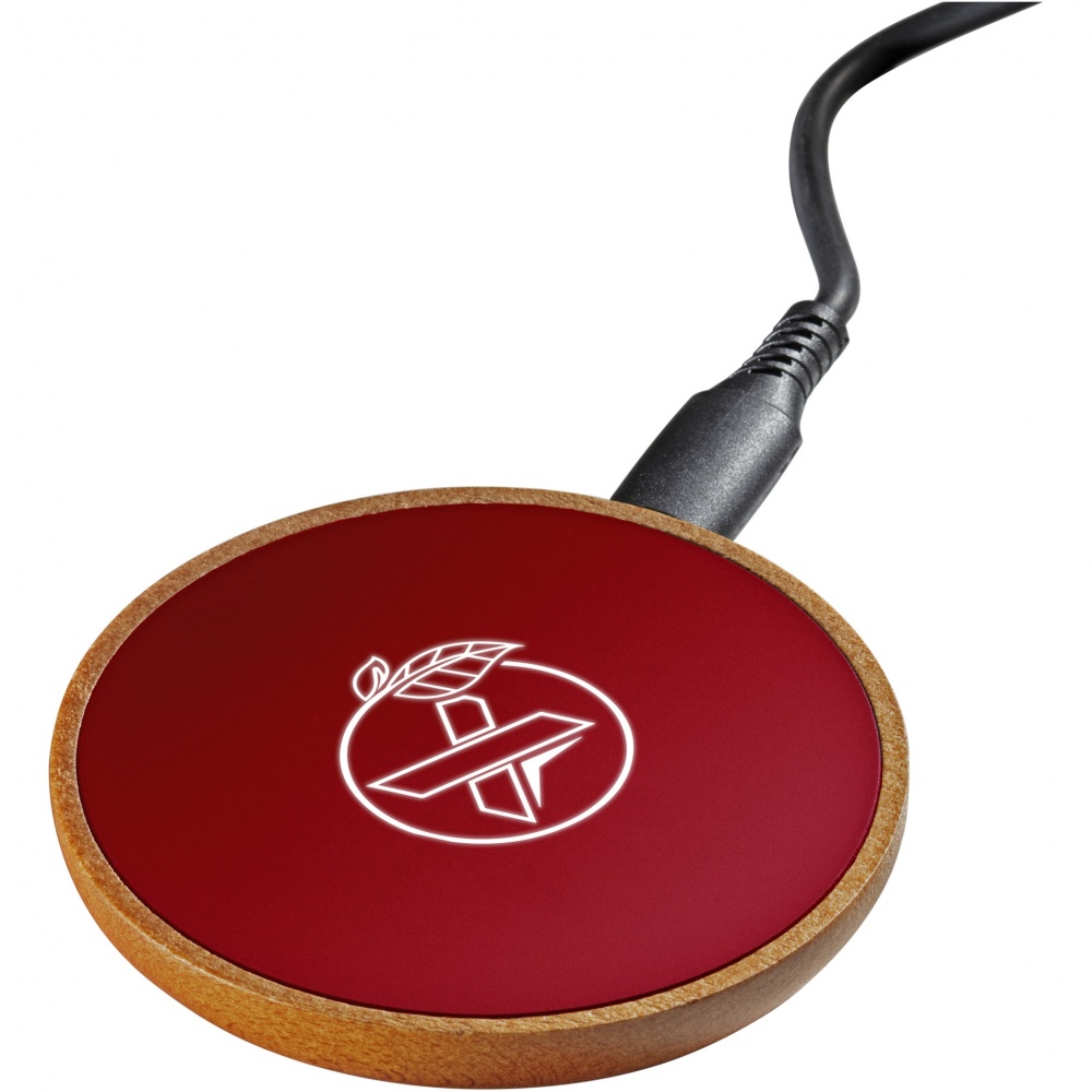 Logo trade promotional merchandise image of: SCX.design W13 10W wooden wireless charging station