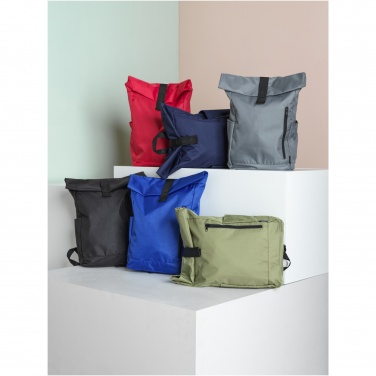 Logo trade corporate gifts image of: Byron 15.6" GRS RPET roll-top backpack 18L