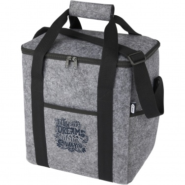 Logo trade corporate gifts image of: Felta GRS recycled felt bottle cooler bag 21L