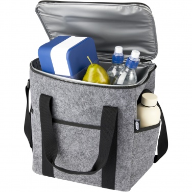 Logo trade business gifts image of: Felta GRS recycled felt bottle cooler bag 21L