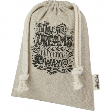 Logotrade promotional merchandise image of: Pheebs 150 g/m² GRS recycled cotton gift bag small 0.5L