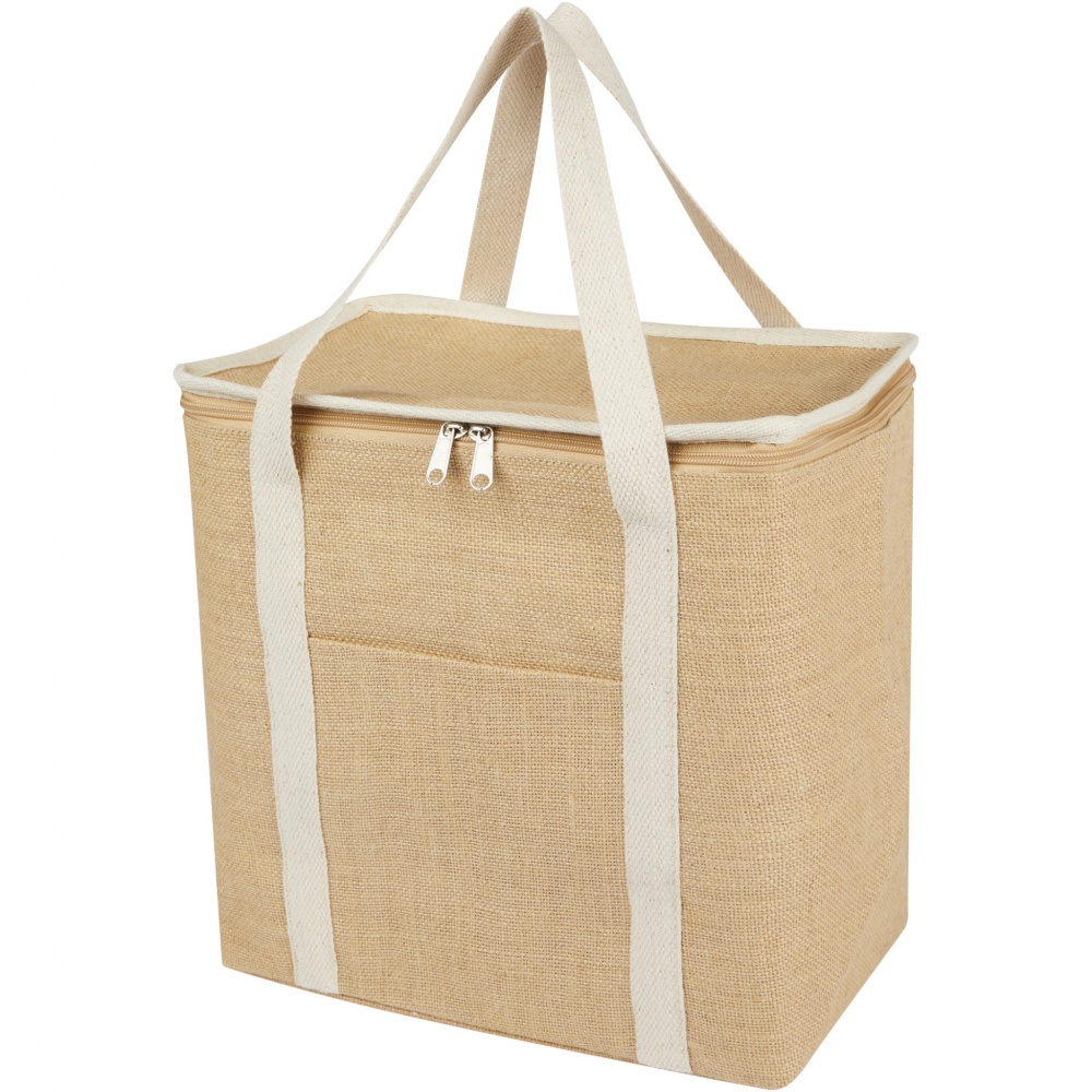 Logo trade corporate gifts picture of: Juta 300 g/m² jute cooler bag 19L