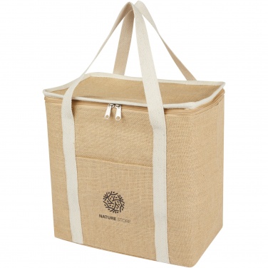 Logo trade promotional giveaways image of: Juta 300 g/m² jute cooler bag 19L