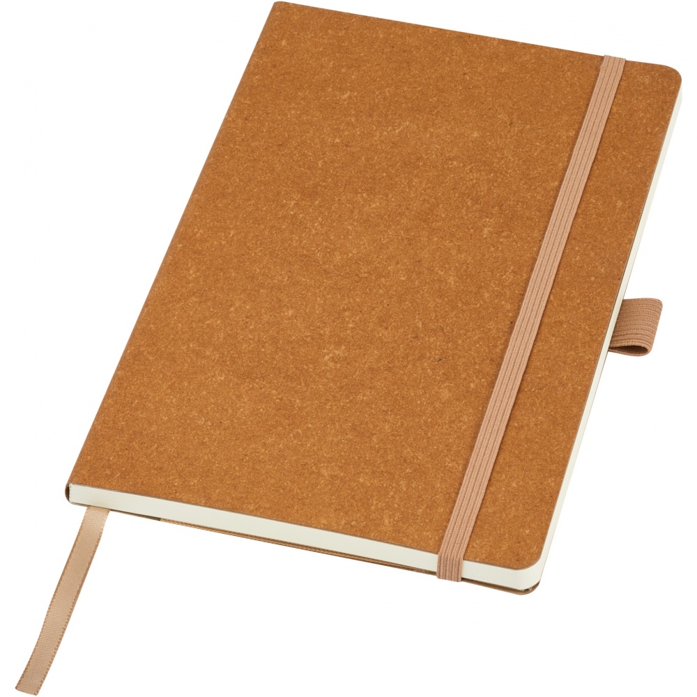 Logo trade business gifts image of: Kilau recycled leather notebook 