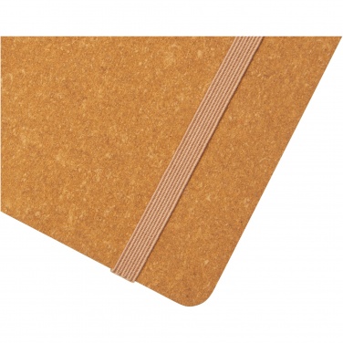 Logo trade promotional merchandise image of: Kilau recycled leather notebook 
