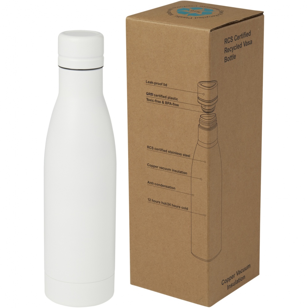 Logotrade promotional item picture of: Vasa 500 ml RCS certified recycled stainless steel copper vacuum insulated bottle