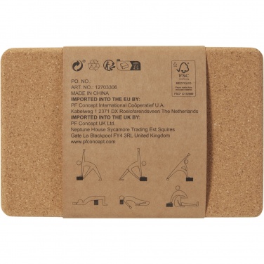Logotrade promotional product picture of: Trikona cork yoga brick