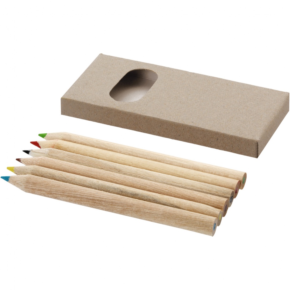 Logo trade promotional gift photo of: Artemaa 6-piece pencil colouring set