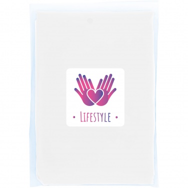 Logo trade promotional merchandise picture of: Mayan recycled plastic disposable rain poncho with storage pouch