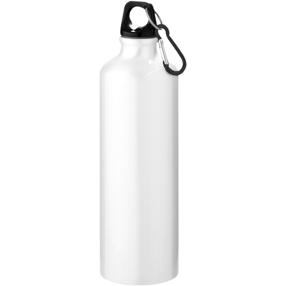 Logo trade promotional gifts picture of: Oregon 770 ml RCS certified recycled aluminium water bottle with carabiner
