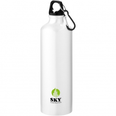 Logo trade advertising products picture of: Oregon 770 ml RCS certified recycled aluminium water bottle with carabiner