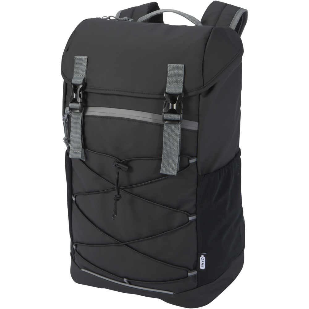 Logo trade business gifts image of: Aqua 15.6" GRS recycled water resistant laptop backpack 23L