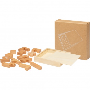 Logo trade promotional giveaways picture of: Bark wooden puzzle