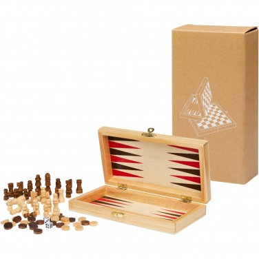 Logotrade corporate gift picture of: Mugo 3-in-1 wooden game set