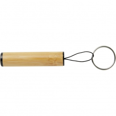 Logo trade promotional giveaway photo of: Cane bamboo key ring with light