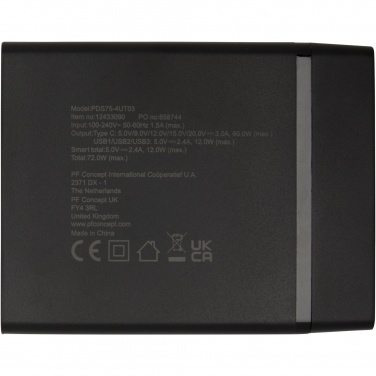 Logo trade promotional giveaways image of: ADAPT 72W recycled plastic PD power station