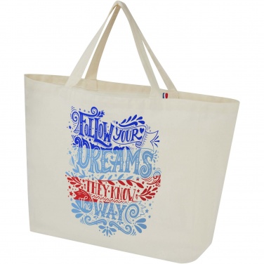 Logo trade business gifts image of: Cannes 200 g/m2 recycled shopper tote bag 10L