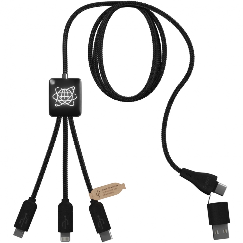 Logotrade promotional products photo of: SCX.design C45 5-in-1 rPET charging cable with data transfer