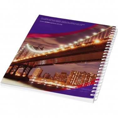 Logo trade corporate gift photo of: Desk-Mate® A4 spiral notebook with printed back cover