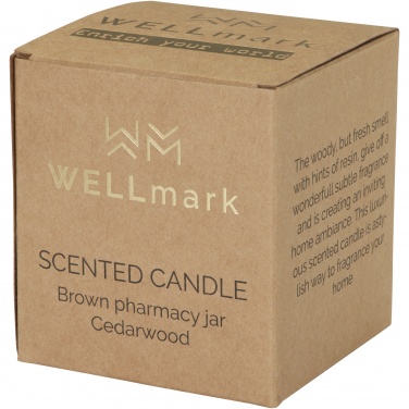 Logo trade promotional giveaways picture of: Wellmark Let's Get Cozy 650 g scented candle - cedar wood fragrance