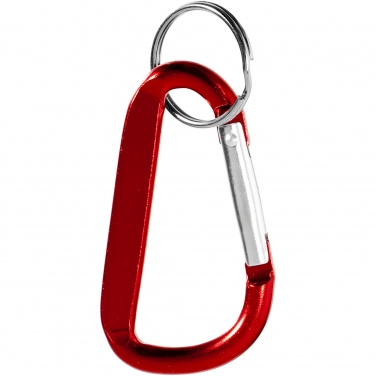 Logo trade promotional product photo of: Timor RCS recycled aluminium carabiner keychain