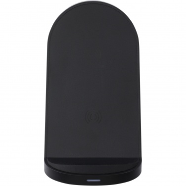 Logotrade advertising products photo of: Loop 15W dual coil RCS recycled plastic wireless charging stand